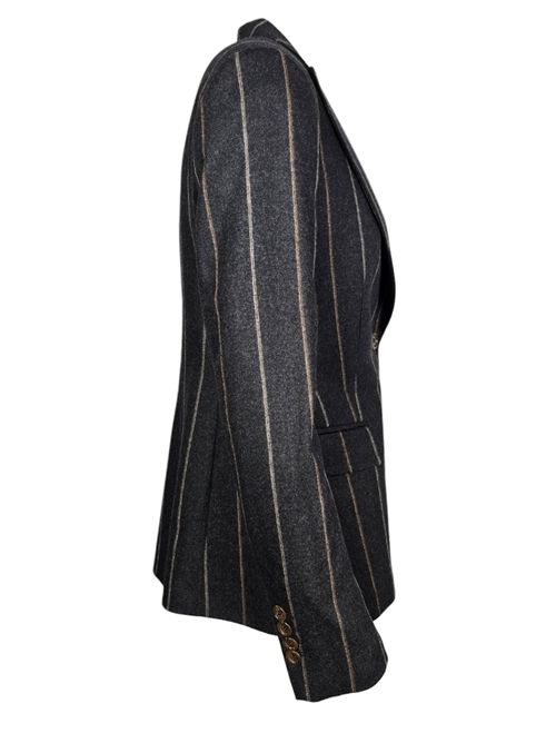 giacca donna gessata marrone e grigio Kiltie | NEW SOFIA-T5010688